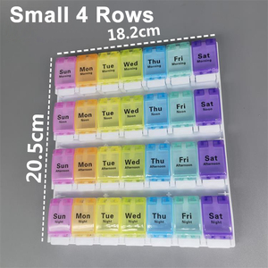 Nhỏ 7 ngày & 4 lần <span class=keywords><strong>Pill</strong></span> Organizer nhựa <span class=keywords><strong>Pill</strong></span> Box cho an toàn <span class=keywords><strong>Pill</strong></span> lưu trữ trên đường đi 4 trường hợp nhựa Fancy y học trường hợp - Product Image 1