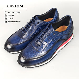 Chaussures en cuir décontractées pour hommes multicolores, nouveau style, mode, élégantes, de haute qualité, chaussures de ville en cuir véritable - Product Image 3