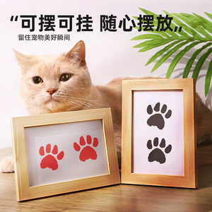 Tapis d'empreintes pour animaux de compagnie, souvenir d'empreintes de pattes de chat, cadre photo souvenir d'empreintes de pattes de chien, encre pour empreintes de pattes de chat, cadeau, encre sans lavage. - Product Image 2