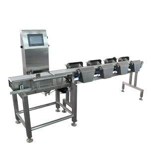 High 0.1g <span class=keywords><strong>Checkweigher</strong></span> para Indústria Alimentar Customizável OEM Classificação Máquinas de Pesagem para Peixe Caranguejo Camarão Durian Eficiência - Product Image 2