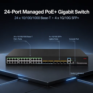 Commutateur Gigabit PoE+ géré H3C S5136S-24FP4S4X-EI à 24 ports 10/100/1000M avec 4 ports combo SFP 100/1000M et 4 ports uplink SFP+ 1G/10G - Product Image 3