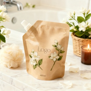 Bolsa de Papel Kraft con Logotipo Impreso Personalizado, Ecológica, Biodegradable, para Líquidos, Aceite Corporal, Loción, Champú, Embalaje OEM/ODM - Product Image 4