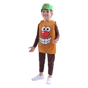 Costume de piment rouge pour enfants avec tige verte, tenue de performance pour jeu de rôle, taille moyenne - Product Image 4