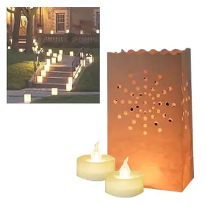 Flame Proof Bag Paper Luminary Bag Party Decoration Flame Retardant Light Candles Bags For Party Wedding Birthd