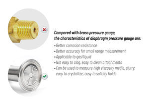 Resistência à temperatura Óleo De Aço Inoxidável Cheio 100mm Tri-clamp Medidor De Pressão Sanitária Medidor De Pressão De Vedação De Diafragma - Product Image 5