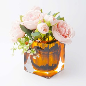 Acrylic <b>Vase</b> Rectangle Handmade Polished Home Decoration <b>Mini</b> Flower Arrangement Desktop Ornament - Product Image 1