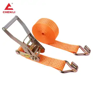 Hot Selling 2" 5 Ton 50mm 5T Heavy Duty Endless Polyester Cargo Lashing Belt Strap Safety Retractable Ratchet Tie Down Strap