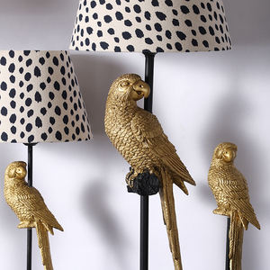 Papağan şekli altın kuş hayvan heykeli dekorasyon küçük reçine vintage amerikan masa lambaları için hediye - Product Image 5