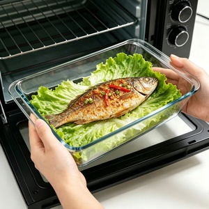 Bandeja de Vidrio Rectangular Templado Resistente al Calor Hxglass con Tapa, Apta para <span class=keywords><strong>Horno</strong></span> y <span class=keywords><strong>Microondas</strong></span>, Accesorios de Cocina, Utensilios de Cocina - Product Image 4