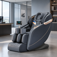 Fauteuil de massage électrique haut de gamme à gravité zéro avec compression chaude, pétrissage des fessiers, chauffage et détection de la fréquence cardiaque