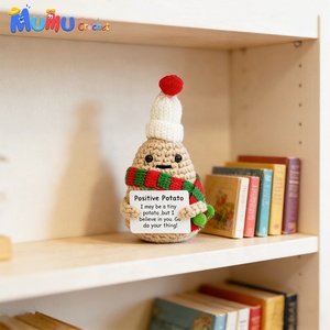 Patates positives au crochet personnalisées <span class=keywords><strong>en</strong></span> gros - Cadeau d'entreprise de soutien émotionnel avec carte à logo personnalisé - Product Image 3