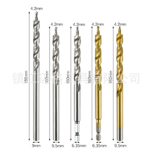 Lingxian Inclined Hole Positioning Drill Bit 9mm 9.5mm Spiral Steel Woodworking Twist Drill 1/4 Inch Hex Shank - Product Image 2