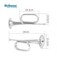 High Quality Lacquer Gold Finish Brass Bugle Call Charge Trumpet FH-74/74N Schona/OEM/ODM Brand China