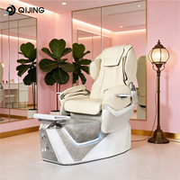 Fauteuil de massage robotisé électrique de luxe personnalisable OEM & ODM avec logo, pour manucure et pédicure avec bain de pieds pour salon de manucure