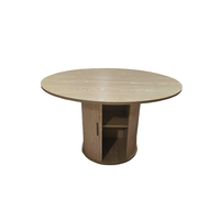 Salle à manger nordique design moderne et luxueux Restaurant italien Grande table de rangement ronde Table à manger avec dessus en MDF