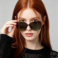 Lunettes de soleil tendance 2026, style tortue audacieux, unisexe, protection UV400, logo personnalisé, marque OEM, design de créateur, mode haut de gamme