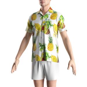 Chemise boutonnée hawaïenne personnalisée pour homme, imprimée par sublimation, motif floral, style polo, vêtement de plage - Product Image 5