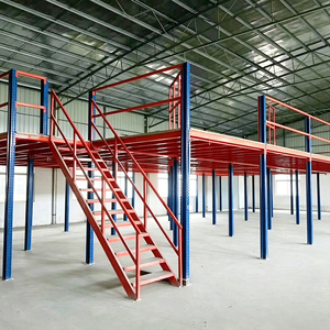 Platform Mezzanine 2 Lapis Baja Cold Rolled yang Dapat Disesuaikan, Kapasitas Beban 500kg/m², Lapisan Powder Coating Anti Korosi - Product Image 1