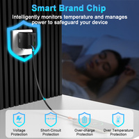 Chargeur Usb rétractable Schitec certifié CE 2 en 1 EU 35W avec câble de type c intégré chargeur de charge rapide pour tapis de téléphone portable