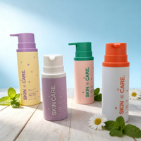 Lot de Bouteilles Portables en Plastique Sans Air avec Logo Personnalisé, 30g 50g 150ml 200ml 250ml, Pompe à Vide pour Lotion, Crème Visage, Soins de la Peau