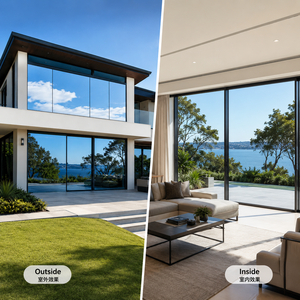 Película para Ventanas con Efecto Espejo, Bloqueo <span class=keywords><strong>de</strong></span> Rayos UV, Tinte Solar Reflectante, Ahorro <span class=keywords><strong>de</strong></span> Energía, Rollo <span class=keywords><strong>de</strong></span> Película Arquitectónica para <span class=keywords><strong>Vidrio</strong></span> - Product Image 3