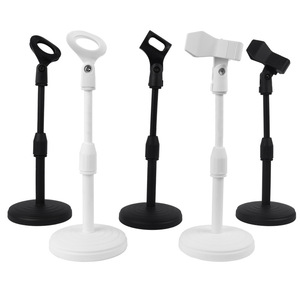 Video Recording <strong>Microphone</strong> Table Stand Bracket Live Streaming Online Broadcast Speech Teacher Smartphone Mic Desk Clip Holder - Product Image 2