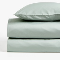Couleur charbon de bois en gros 100% coton 300T satin armure écologique ajusté plat draps ensemble solide teint couvre-lits couvertures