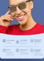 Gafas de sol polarizadas inteligentes UV400 con función de reproducción de música, auriculares inalámbricos unisex antirreflejos