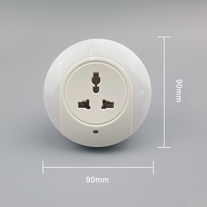 OEM A78C Sensor de Control LED Luz Nocturna con Sombra Redonda Atardecer al <span class=keywords><strong>Amanecer</strong></span> Característica 3-en-1 Enchufe de Salida para Dormitorio Baño - Product Image 4
