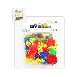 Çocuklar eğitim hayvan diş kurulu oyuncak 62 adet renkli plastik diy dişli yapı taşı seti