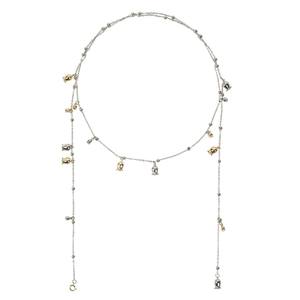 Collar Cuadrado de Plata de Ley S925 con Cara Sonriente para Mujer, Elegante, Ligero y Versátil, Ideal para Regalo - Product Image 5