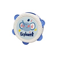 Educational Tambourine Cartoon Percussion Instruments Plastic Drum Musical Toys Animal Hand Drums for Kids