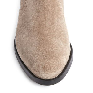 Bottines Chelsea Western pour femmes en daim marron de haute qualité, fabriquées à la main, avec étiquette privée - Product Image 5