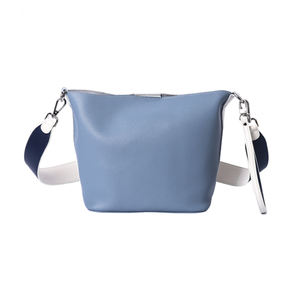Luxury Top Grain Leather Lady's <b>Shoulder</b> <b>Bag</b> Premium Fashionable Blue and <b>White</b> Contrasting Craftsmanship Sling <b>Bag</b> - Product Image 1