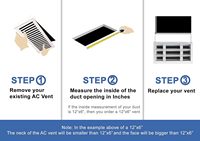 VANORM Couvercle d'évent moderne 10x10 registres et grilles