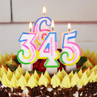 Bougie d'anniversaire colorée, décoration de gâteau, fournitures de fête d'anniversaire, cire de paraffine, bougies porte-bonheur