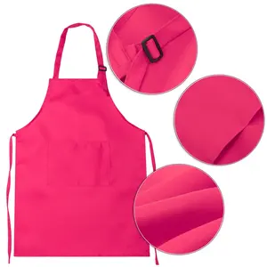 2023 nuovo Logo personalizzato all'ingrosso cotone colorato poliestere tasche durevoli Chef Cooking grembiule regolabile per bambini per bambini