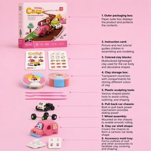 ดินน้ำมันแห้งสำหรับเด็กอายุ 3 ปีขึ้นไป ชุดของขวัญพรีเมียม DIY สำหรับ<span class=keywords><strong>เด็ก</strong></span> พร้อมอุปกรณ์เสริม ดินน้ำมันน้ำหนักเบาพิเศษ - Product Image 6