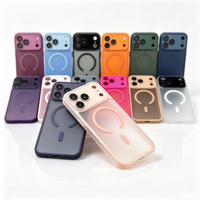Coque de téléphone magnétique pour iPhone 18 Pro Max 17 Air 16E 15 14 Plus 13 Mini 12 avec film de protection d'objectif intégré, aimant 1500GS, hybride TPU PC mat