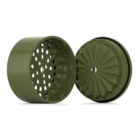 Nouveau broyeur d'herbes manuel en aluminium de haute qualité 5 pièces avec conteneur Sunray sans dents diverses couleurs accessoires pour fumer