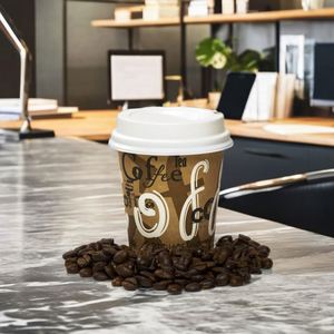 Custom Logo Ripple Wall Hot <b>Coffee</b> Paper <b>Cups</b> Eco Friendly Biodegradable Disposable <b>Cups</b> With Lid - Product Image 6