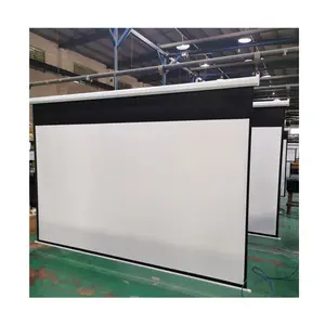 TELON Motorize Projector Screen 150 inch with Tubular Motor 200 inch Motorized Projector Screen Projection