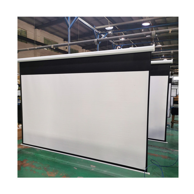 TELON Motorize Projector Screen 150 Inch with Tubular Motor 200 Inch Motorized Projector Screen Projection