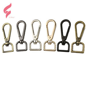 אבזם מתכת מסגסוגת אבץ של ליהוי, קרבינר לרצועת כלבים עם וו סנאפ מסתובב, וו סנאפ מתכת 10 מ\\\"מ לתיק יד - Product Image 1