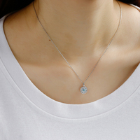 Collier pendentif en apatite étoile ronde géométrique plaqué or 14 carats en argent sterling 925