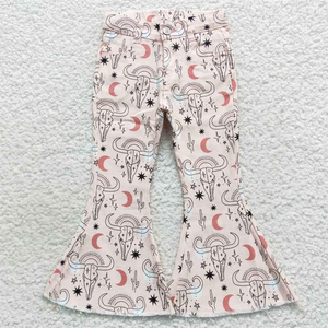 Vente en gros Nouveau Jean large à pattes d'éléphant pour bébés et jeunes enfants Longlv, motif western mignon, respirant - Product Image 2