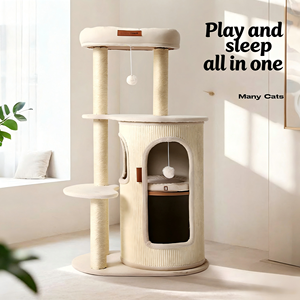 2026 Novità: Struttura per Arrampicata per Gatti per Casa e Piccoli Appartamenti, Design Salvaspazio, Struttura a Più Livelli con Fusto in <span class=keywords><strong>Sisal</strong></span> - Product Image 3