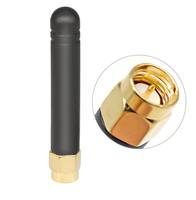Mini antenne omnidirectionnelle en caoutchouc GSM 3G 4G LTE de 48MM avec SMA à Angle droit