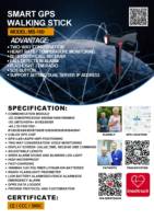 Canne électronique intelligente avec GPS, bâton de marche pour personnes âgées avec suivi par satellite WiFi, SOS, appel bidirectionnel 4G et application Android