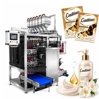 Machine d'emballage automatique CE à 6 bacs individuels pour le remplissage et la fermeture de sachets liquides pour shampoing, crème, après-shampoing